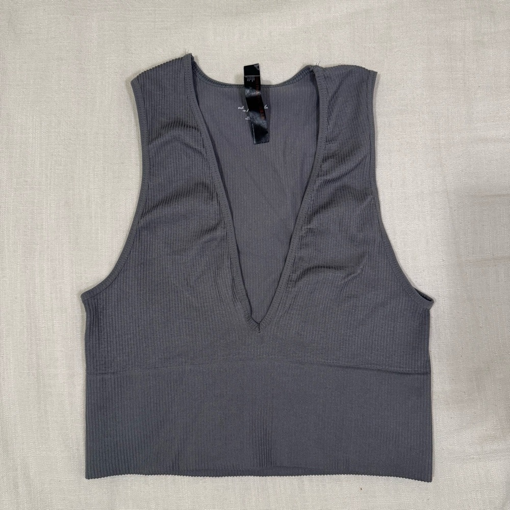 Out From Under Urban Outfitters V-Neck Ribbed Tank